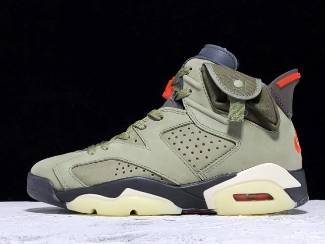 Scott x Travis Jordan Olive 6 CN1084-200 Medium Air 0729